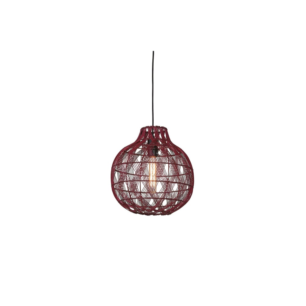 Suspension bambou bordeaux Ø35cm