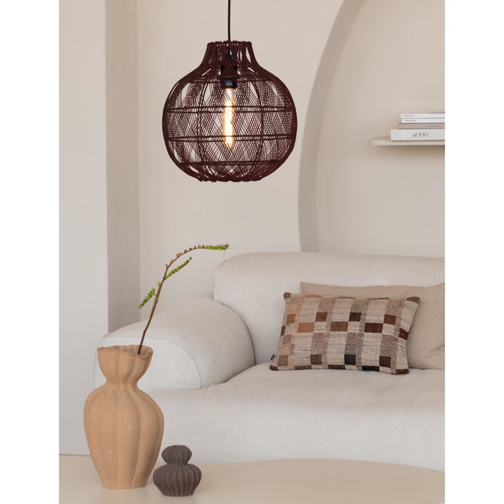 Suspension bambou bordeaux ø35cm — vue 4