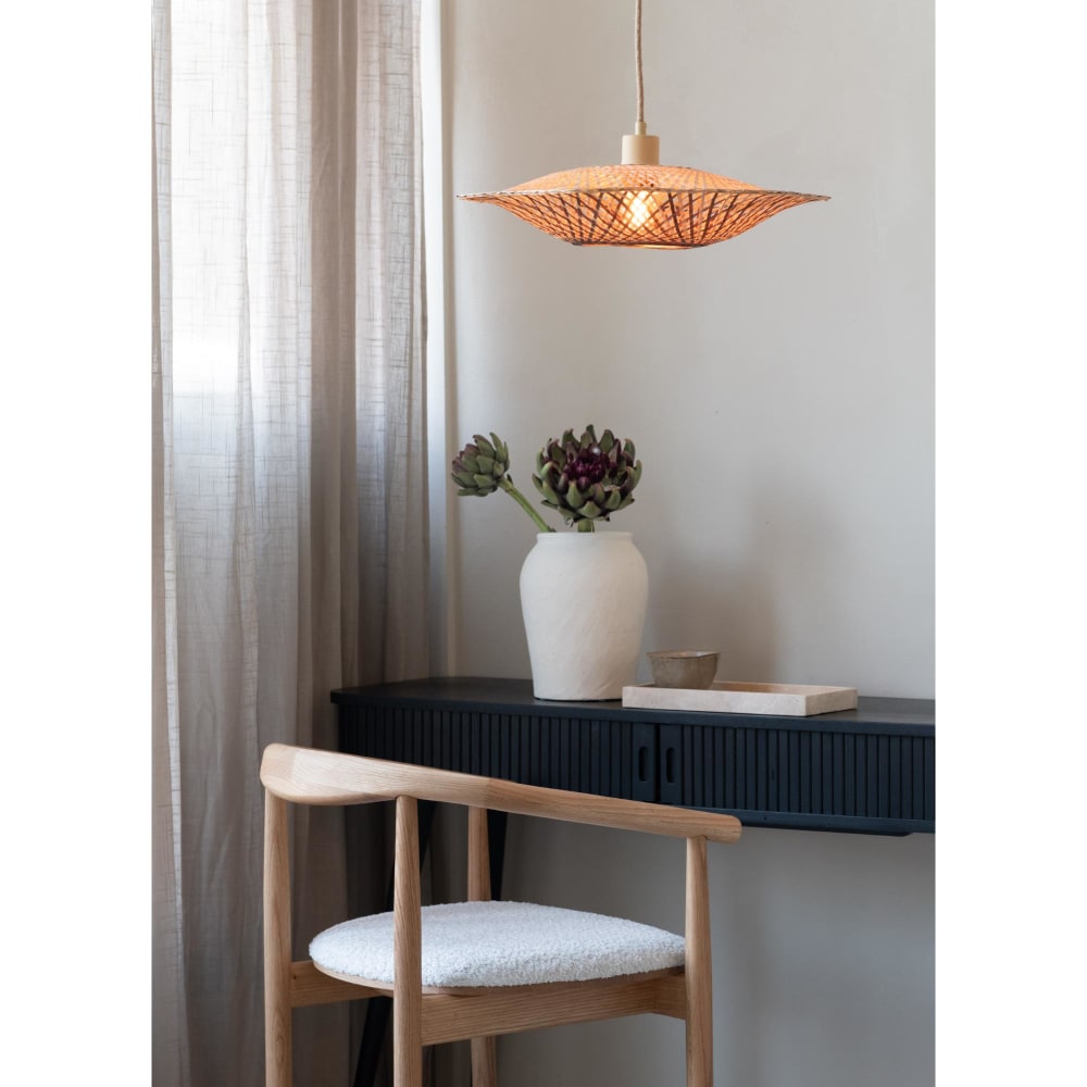 Suspension bambou naturel 215x44x13cm — vue 4