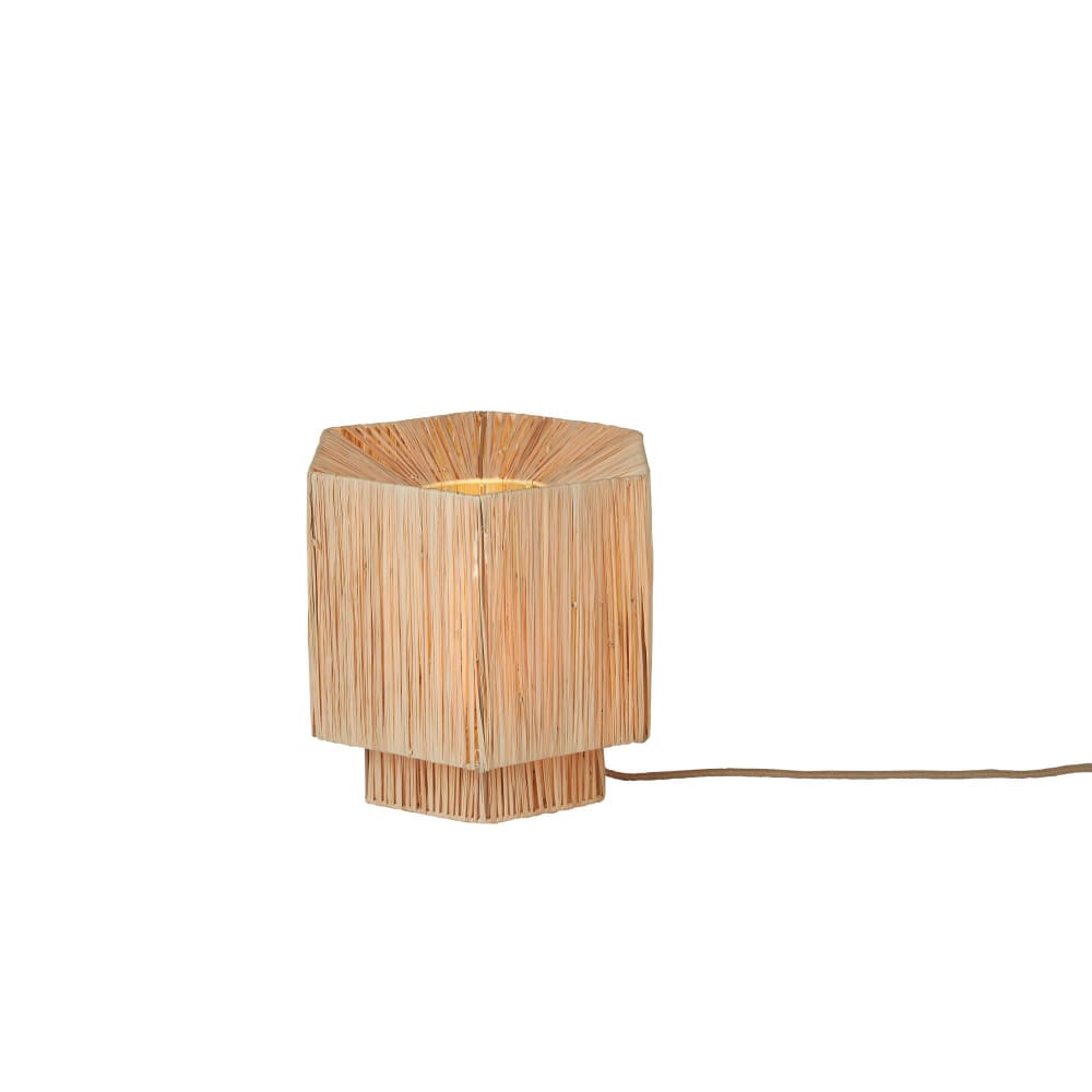 Lampe de Table raphia naturel 26x28x26cm