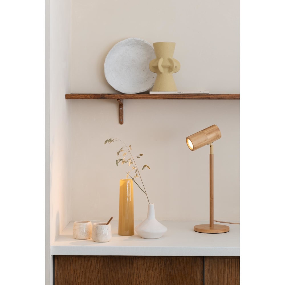 Lampe de table bambou naturel ø18cm — vue 4