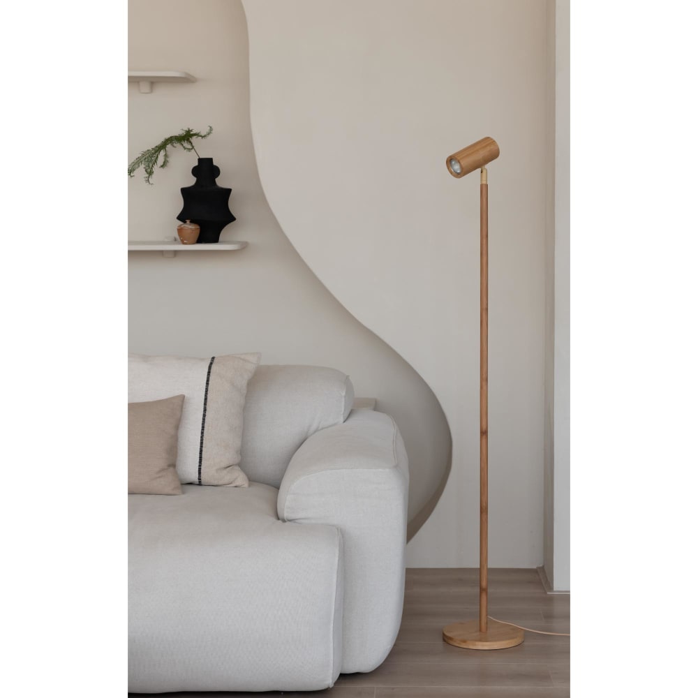 Lampadaire bambou naturel ø23cm — vue 3