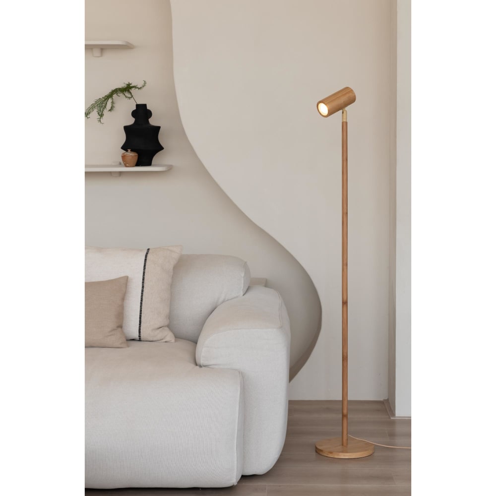 Lampadaire bambou naturel ø23cm — vue 4
