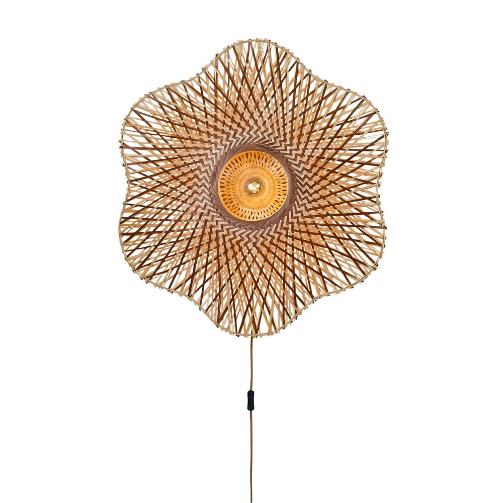 Good & Mojo Wandlampe aus Bambus, natürlich, 87x87x87cm style vintage Braun Bambus