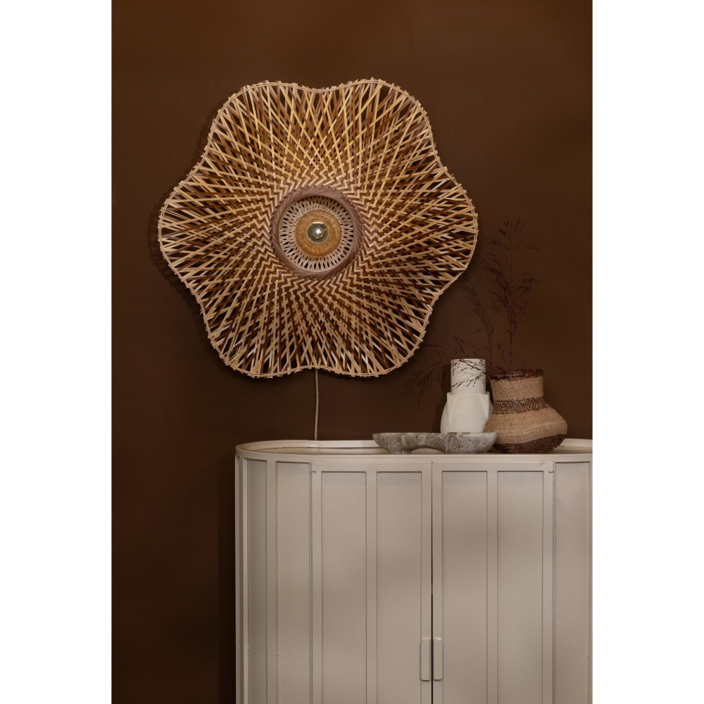 Wandlampe aus Bambus, natürlich, 87x87x87cm - Maisons Du Monde