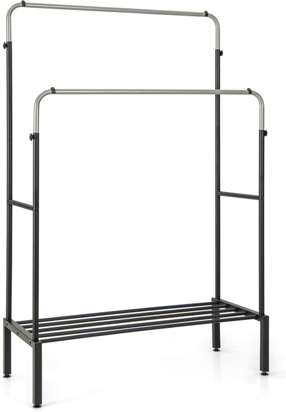 Portant à vêtements en métal réglable noir 108x50cm