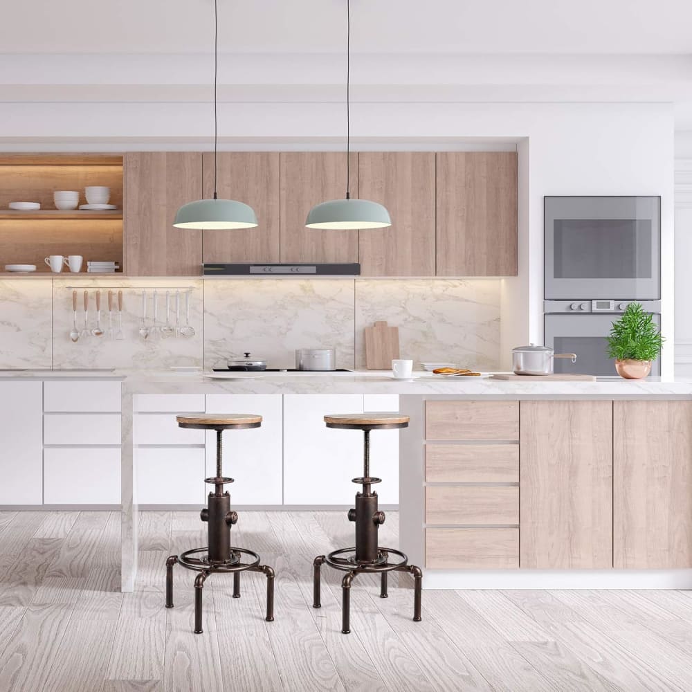 Tabouret de bar industriel réglable en hauteur 60-75cm