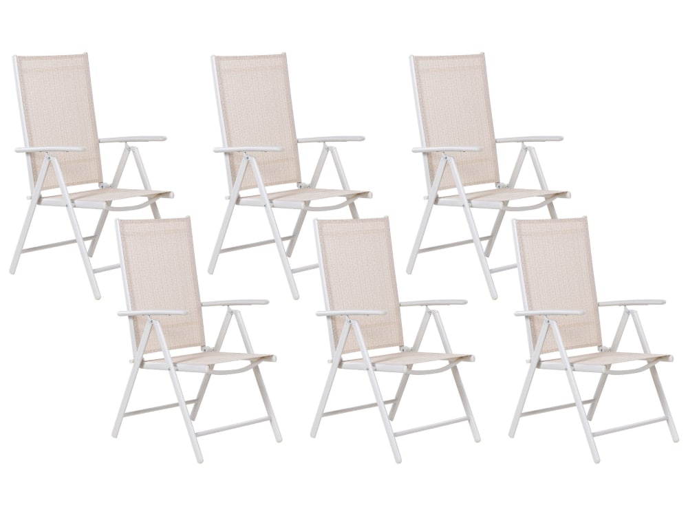 Lot de 6 chaises d'extérieur