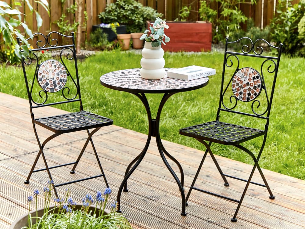 Gartentisch 2 Personen aus Eisen, schwarz - Maisons Du Monde