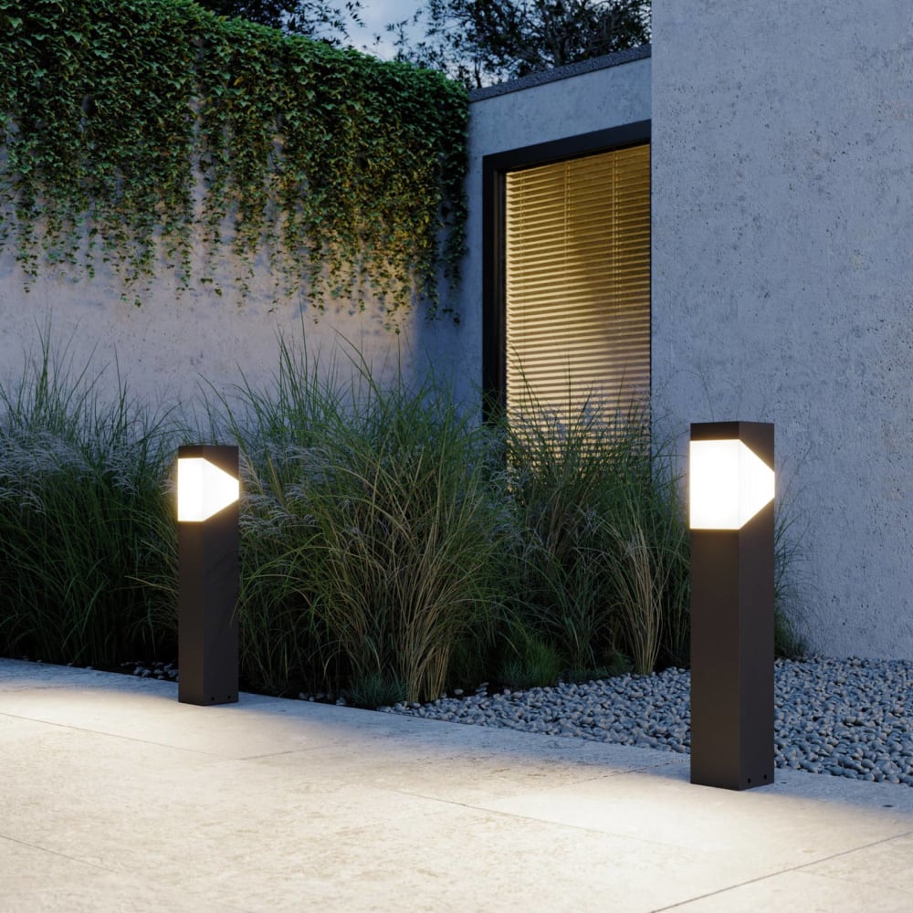 Lucande Außenleuchte aus Aluminium, schwarz style modern - Aluminium