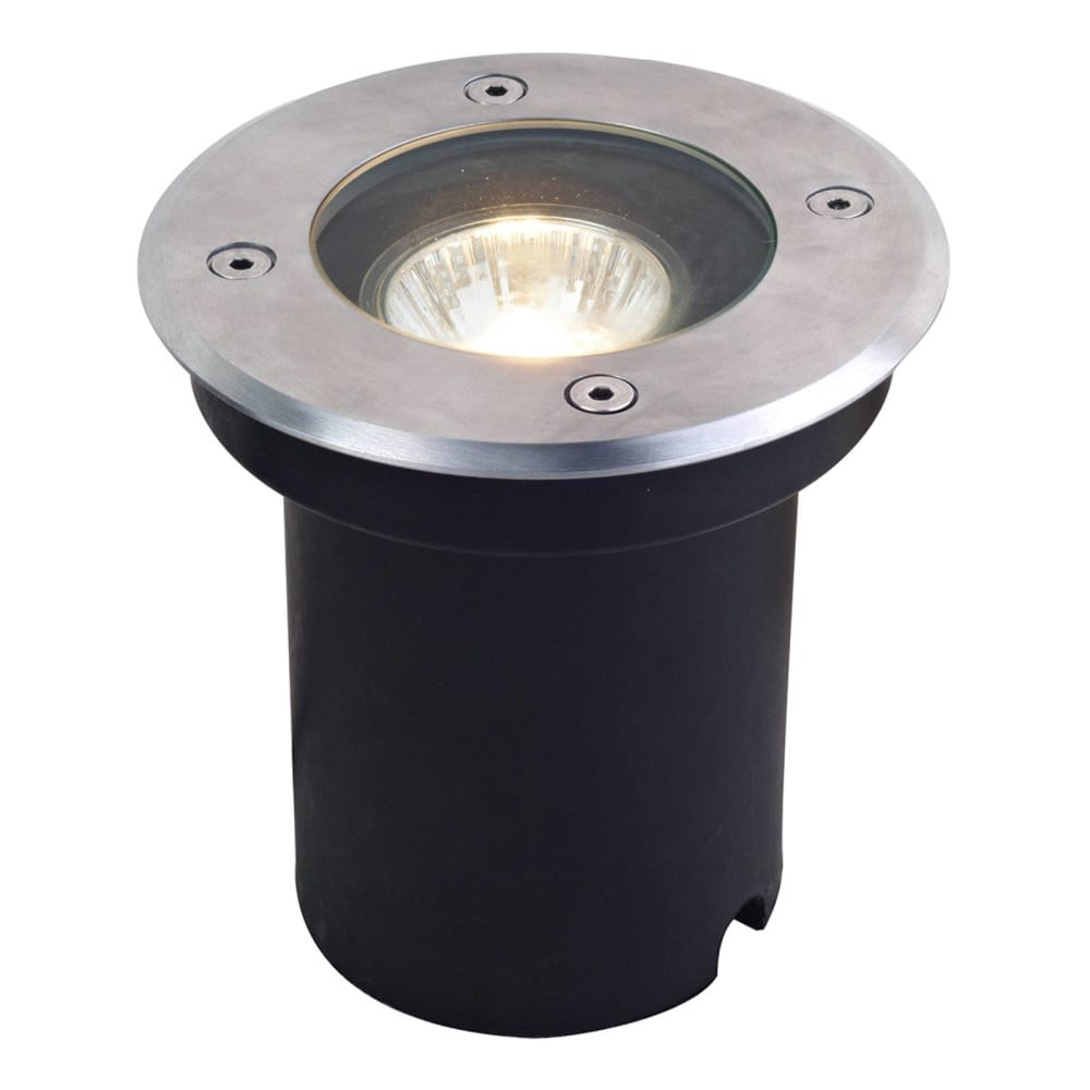 Spot encastrable dans le sol en Inox Gris