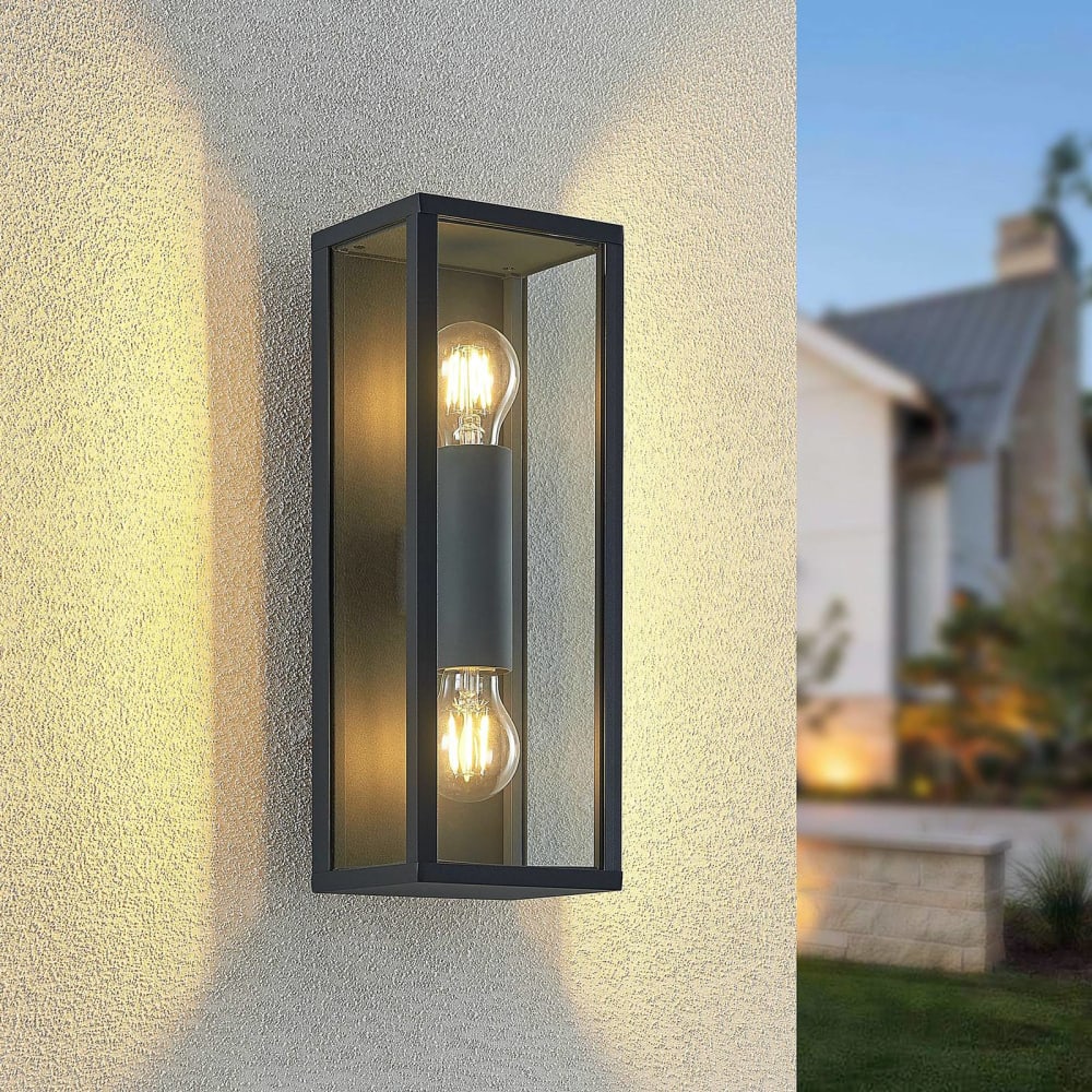 Außenwandleuchte aus Aluminium, schwarz - Maisons Du Monde