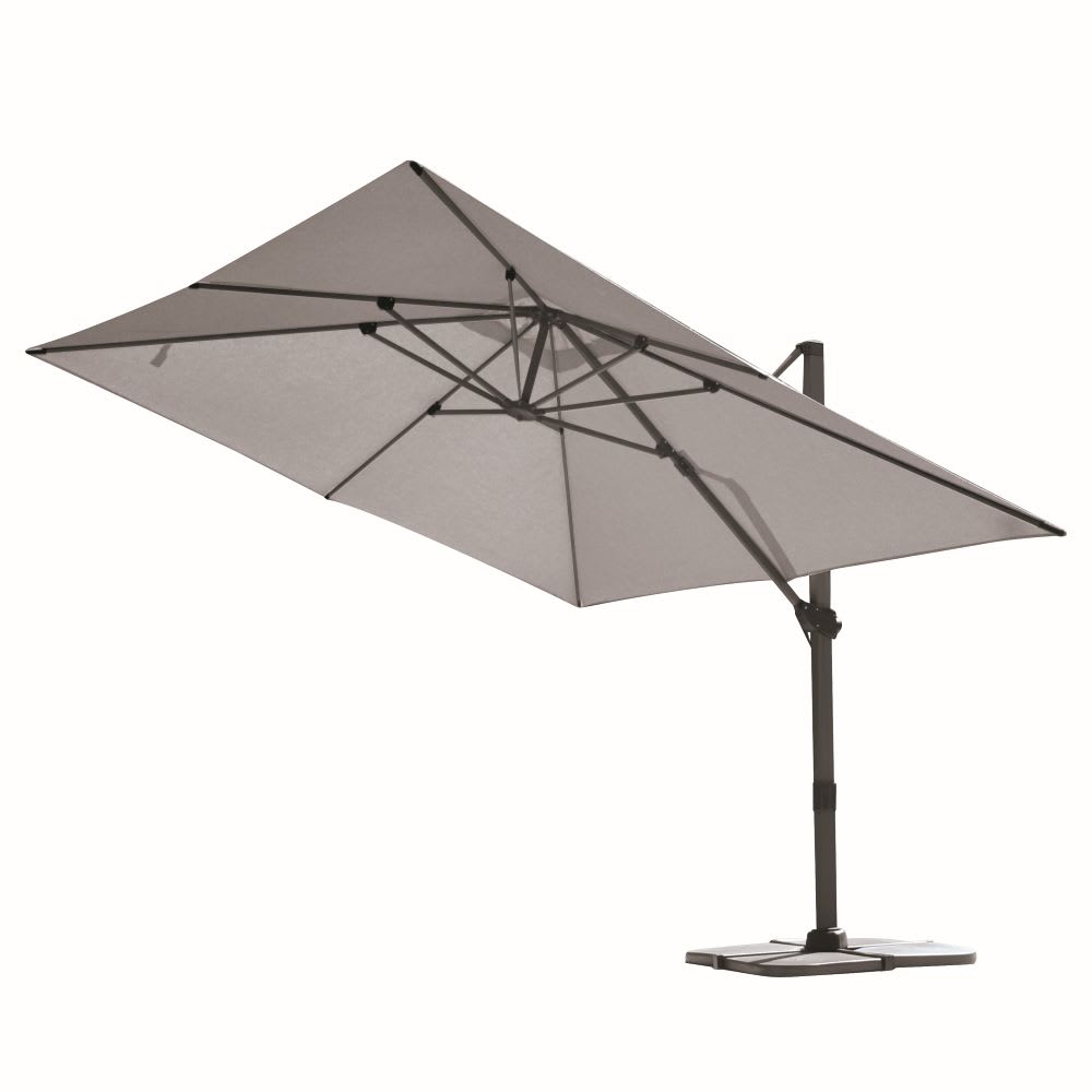 Parasol déporté 4x3m en aluminium anthracite Parasol déporté 4x3m en aluminium anthracite