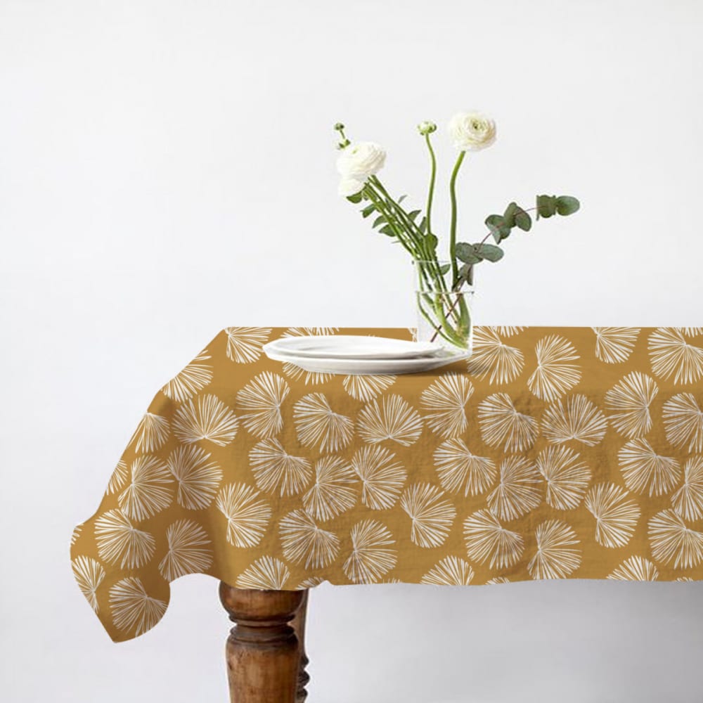 Nappe rectangle anti-taches déperlante champêtre 140x240cm virginie