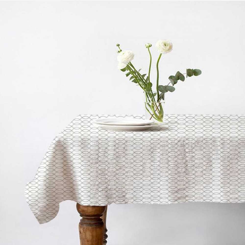 Nappe rectangle anti-taches déperlante géométrique 140x240cm vogue