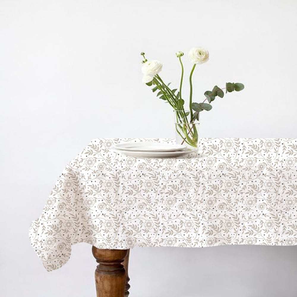 Nappe rectangle anti-taches déperlante floral 140x240cm verone