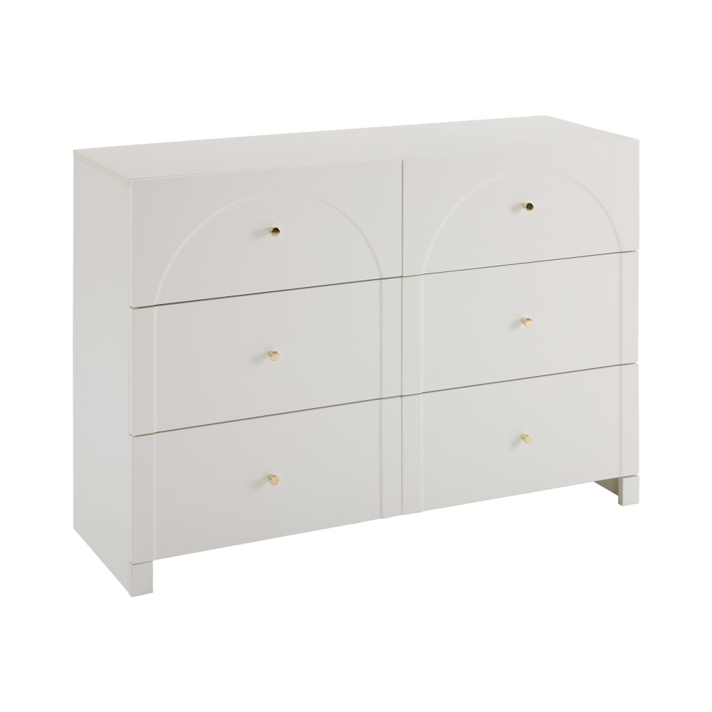 Urban Meuble Sideboard mit 6 Schubladen H82/L120/T40 cm,Weiß style modern Weiß Spanplatte
