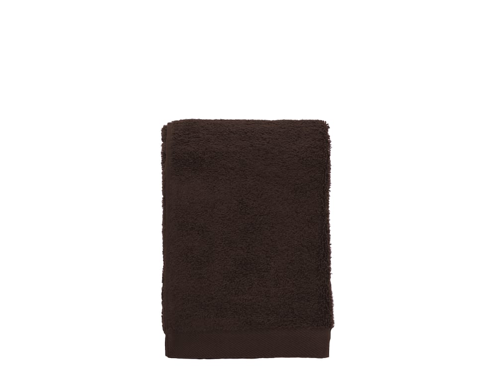 Serviette en coton bio brun café 50x100 cm