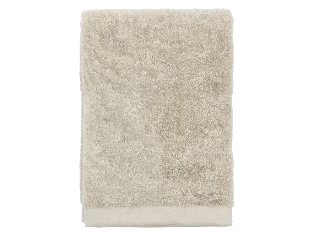 Serviette en coton bio beige 70x140 cm