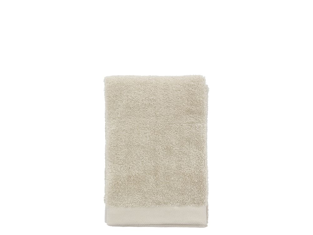 Serviette en coton bio beige 50x100 cm