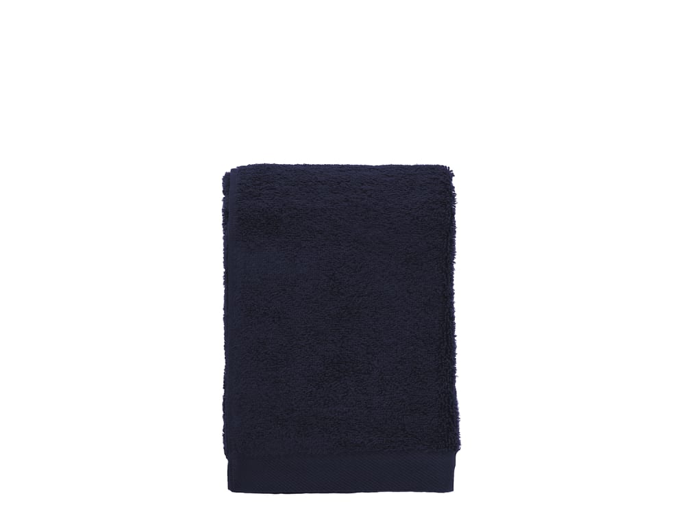 Serviette en coton bio bleu marine 50x100 cm
