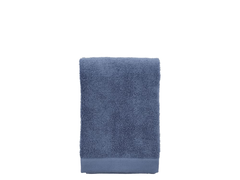 Serviette en coton bio bleu 50x100 cm