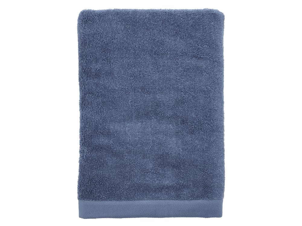 Serviette en coton bio bleu 70x140 cm