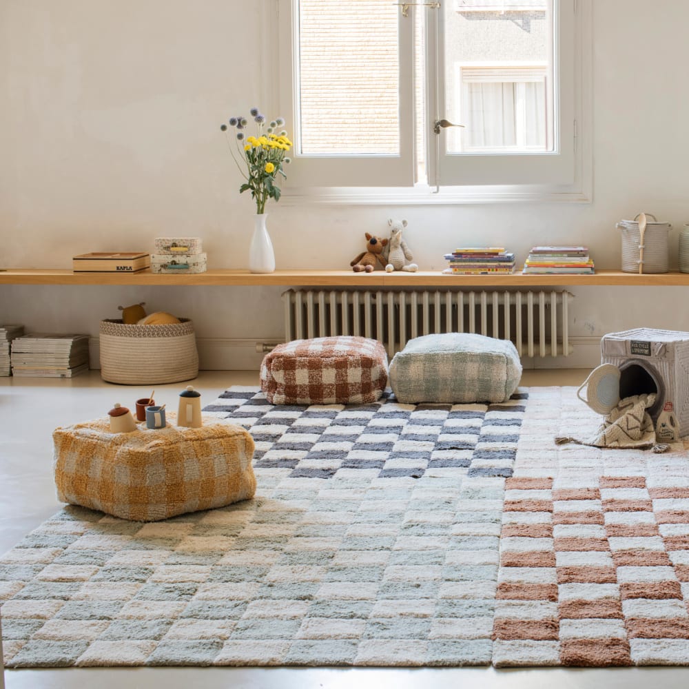 Tapis lavable Carreaux de Cuisine Bleu Sauge 120 x 160 cm — vue 4