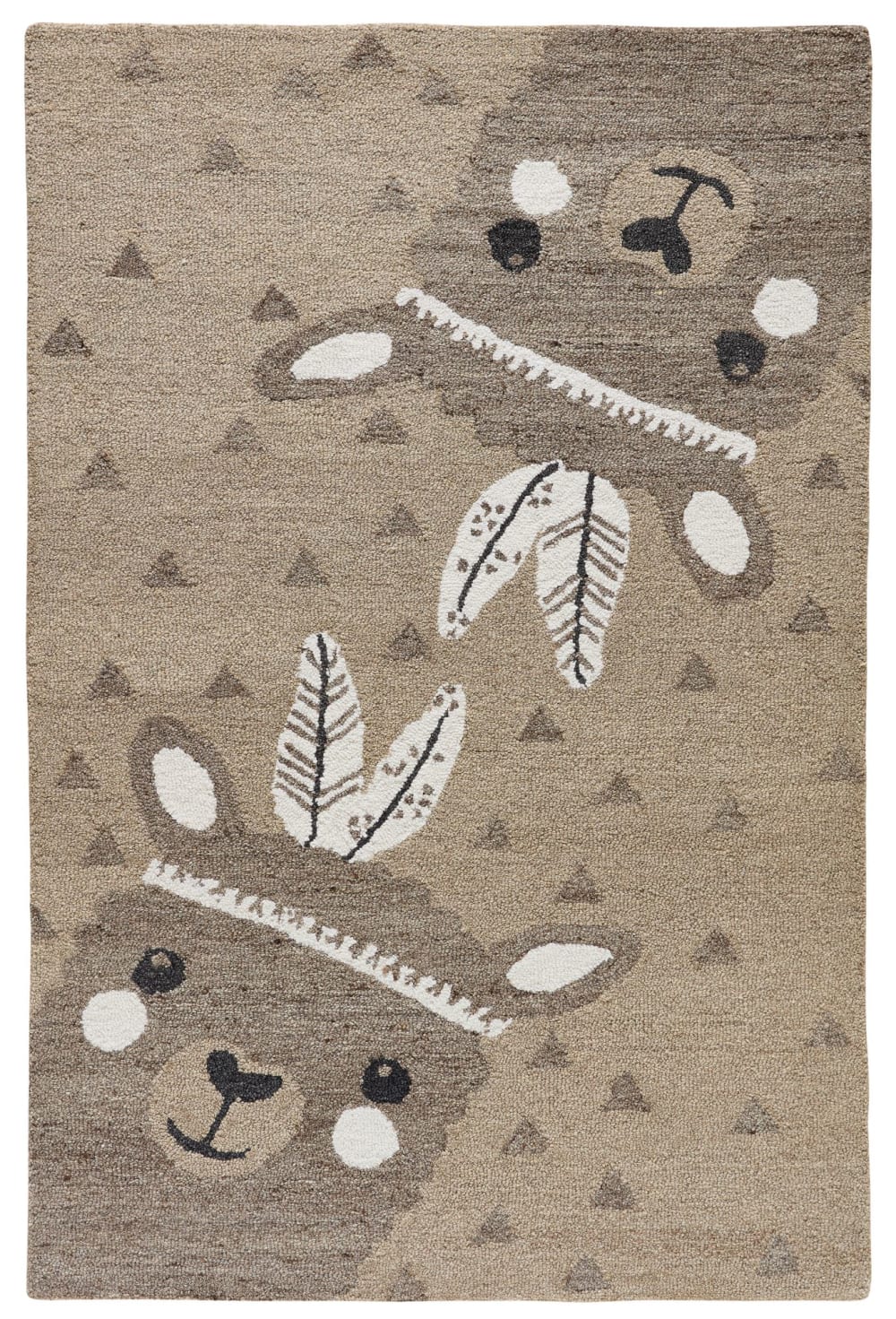 Natur Pur Kinderzimmerteppich handgetuftet - Alpaka sand 140x200 cm style modern GELB WOLLE Kinder
