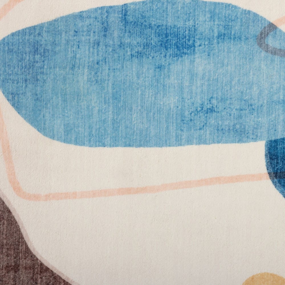 Tapis de bain moelleux - bleu multicolore 60x100 cm — vue 4