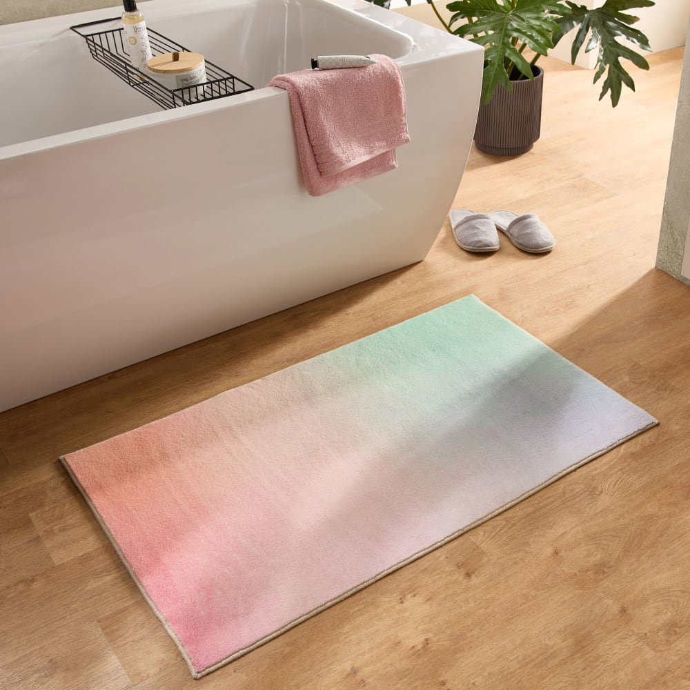 Tapis de bain moelleux - pastel multicolore 60x100 cm — vue 3