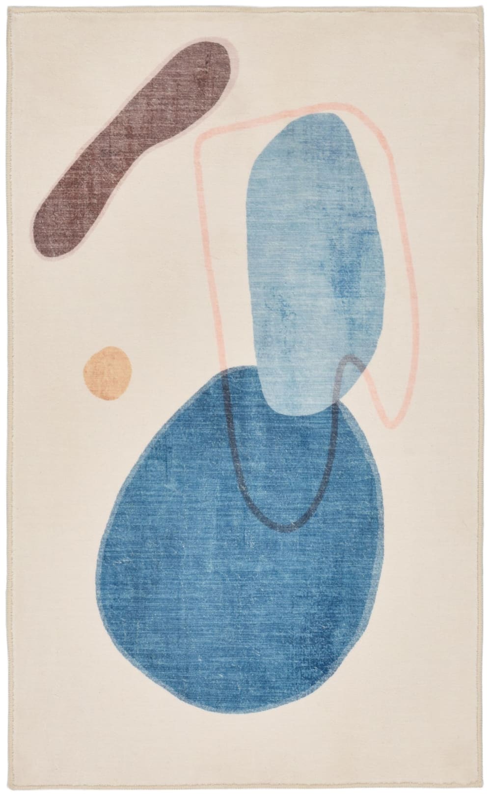 Tapis de bain moelleux - bleu multicolore 50x60 cm