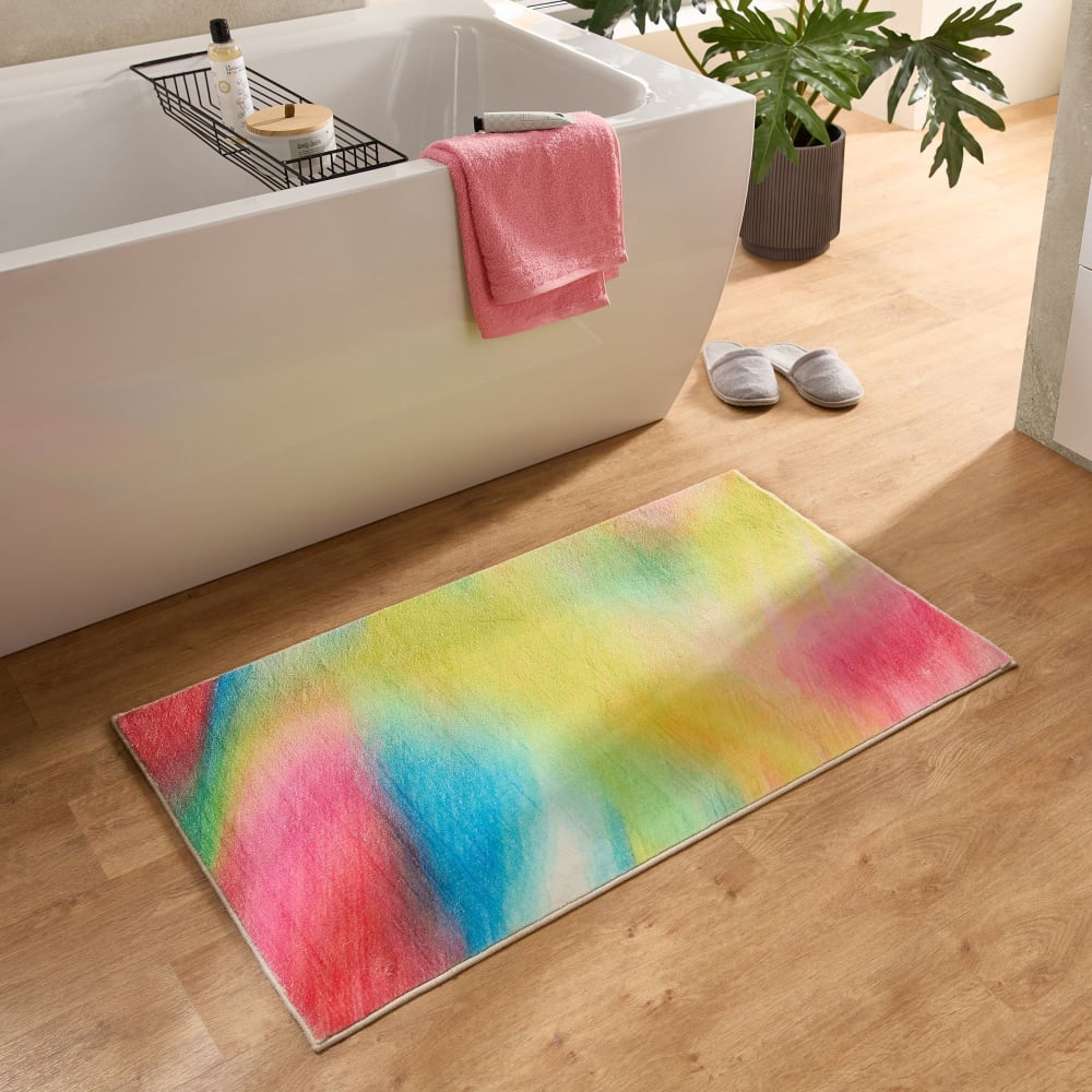 Tapis de bain moelleux - multicolore 60x100 cm — vue 3