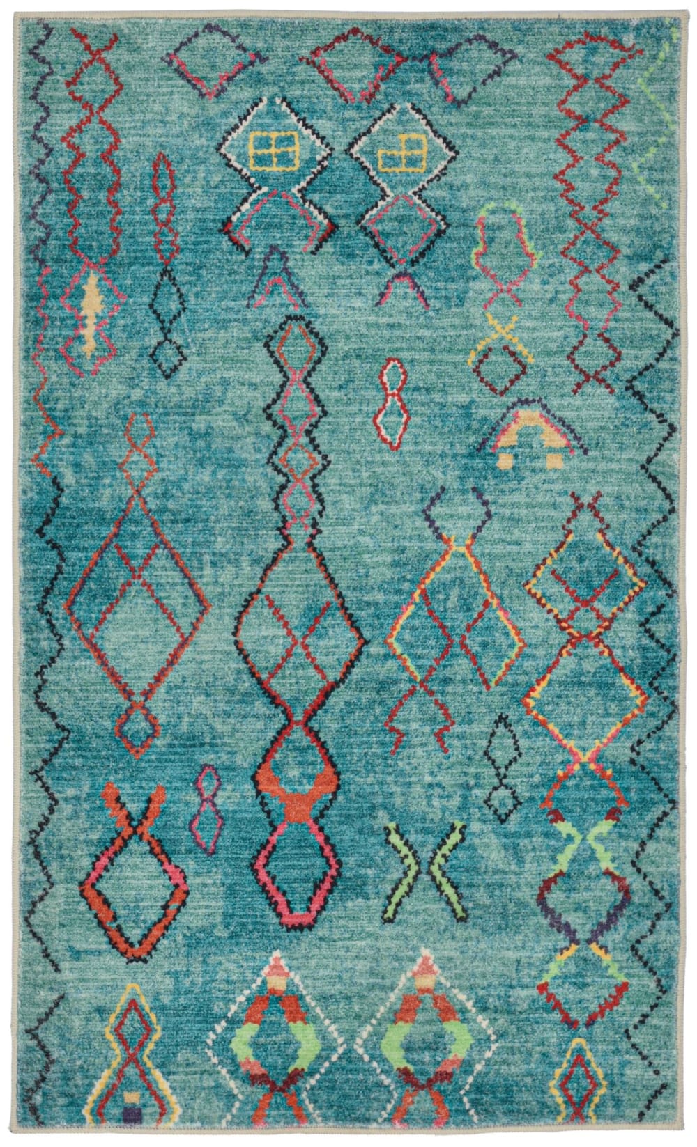 Tapis de bain moelleux - turquoise 60x100 cm