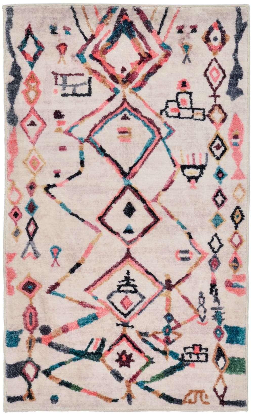 Tapis de bain moelleux - multicolore 60x100 cm