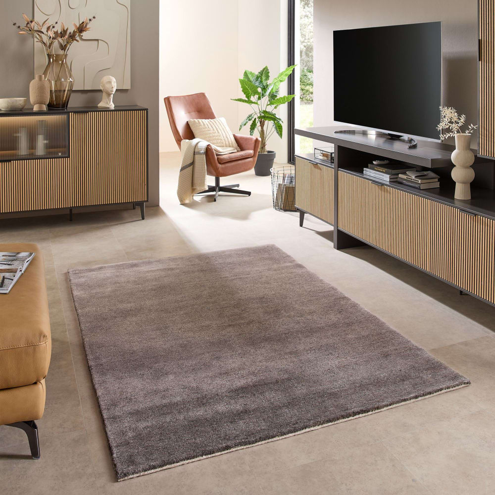 Tapis de salon noué à la main - gris 40x60 cm — vue 3