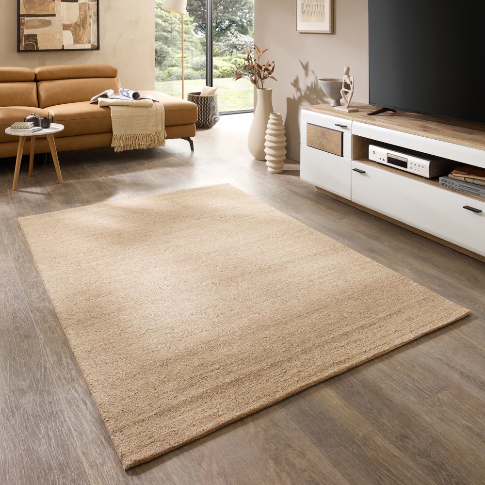 Handgetufteter Wohnzimmerteppich - Sand 250x350 cm - Maisons Du