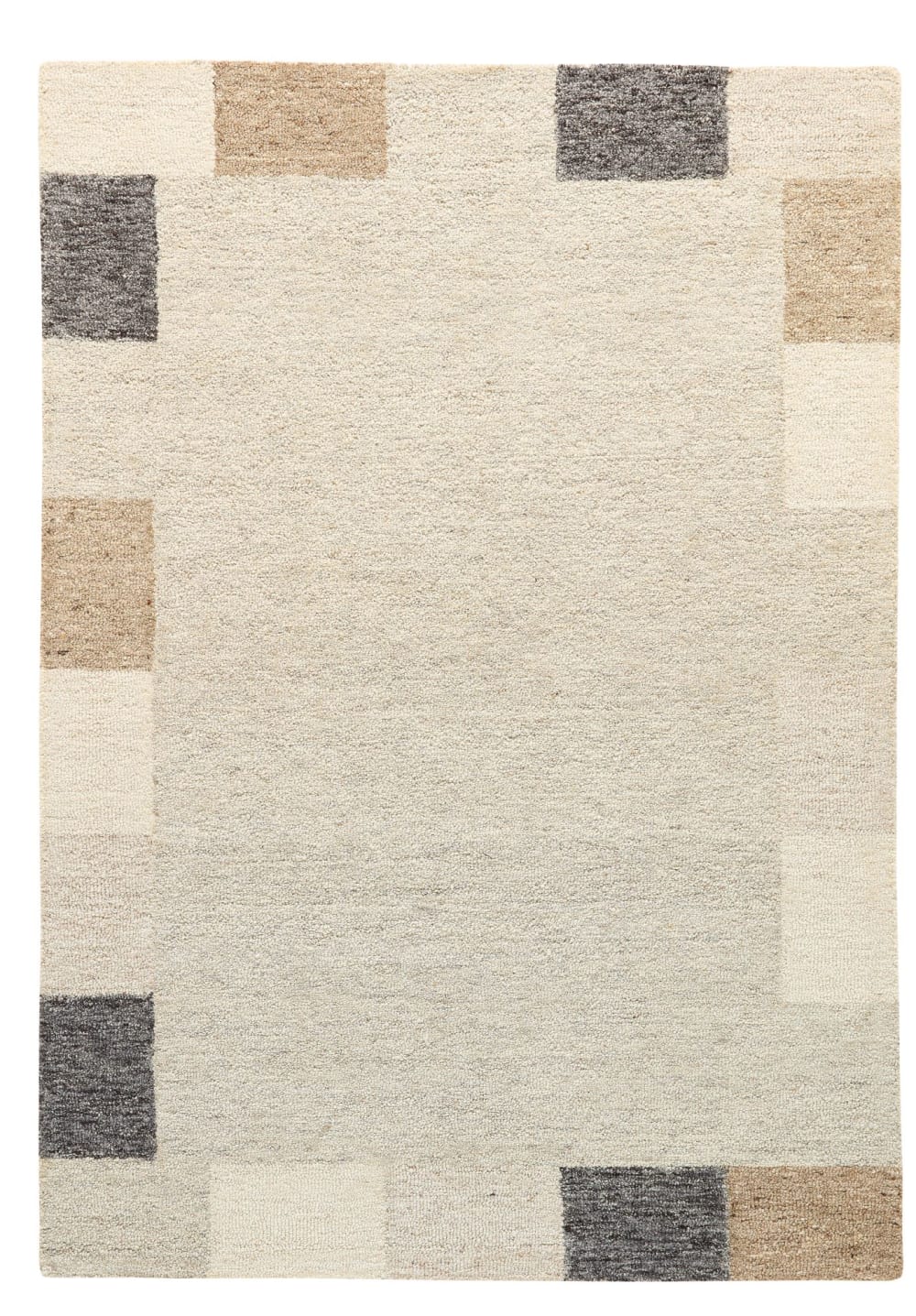 Tapis de salon tufté main - gris clair 120x180 cm