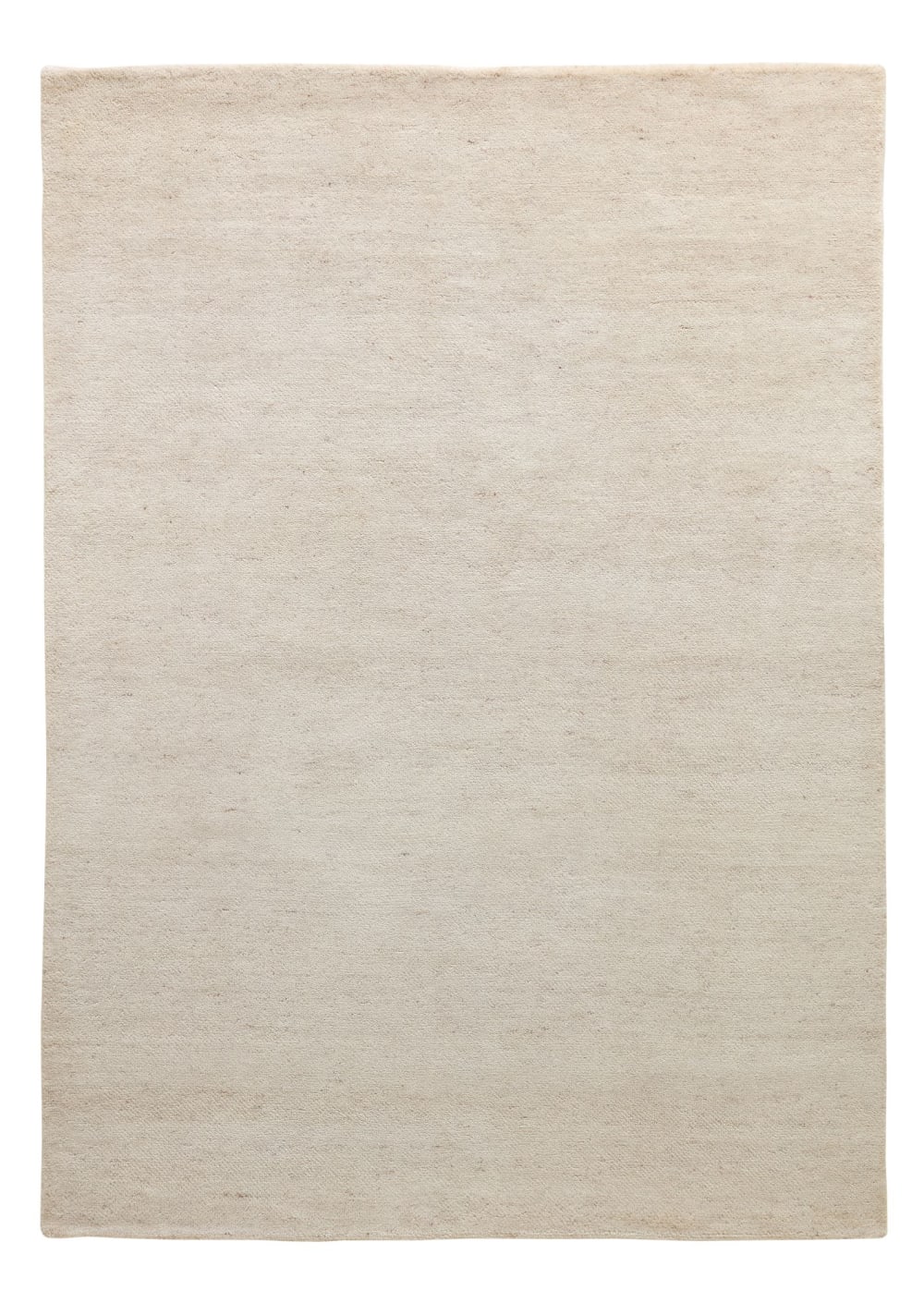Natur Pur Handgeknüpfter Wohnzimmerteppich - Beige 70x140 cm style landhaus Beige Wolle