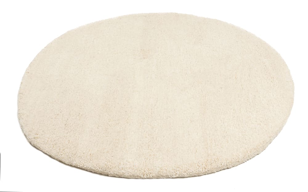 Original Berberteppich aus Marokko - Weiß Durchmesser 250 cm -
