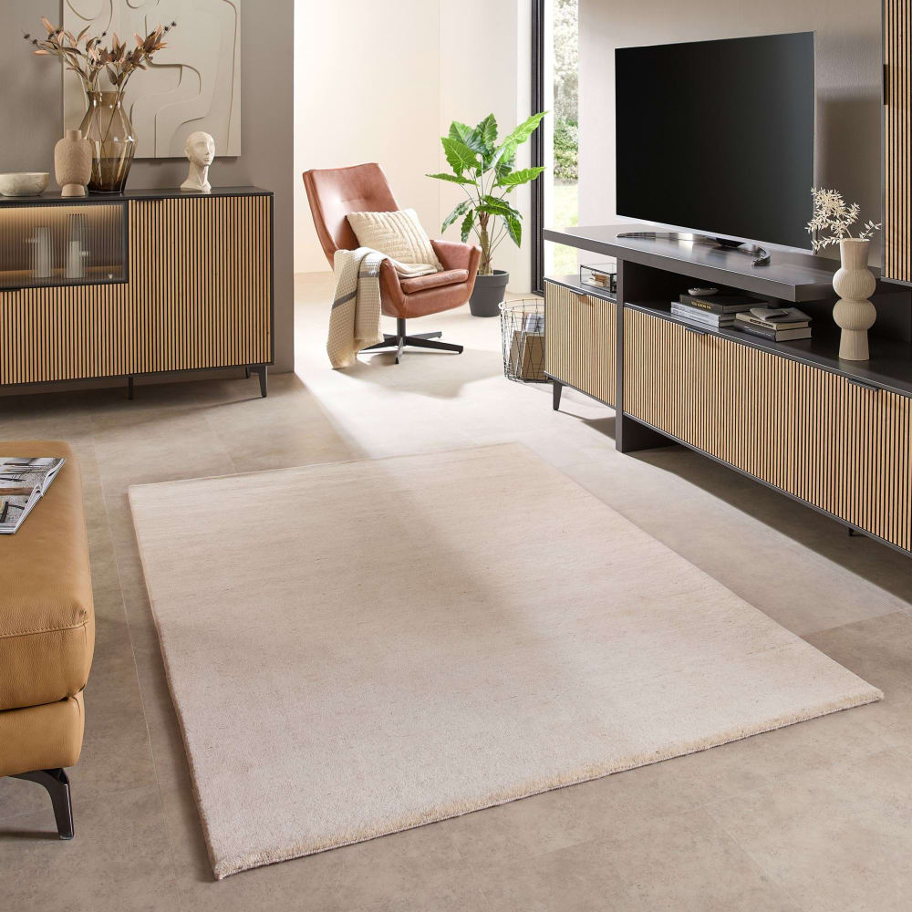 Tapis de salon noué à la main - beige 40x60 cm — vue 3