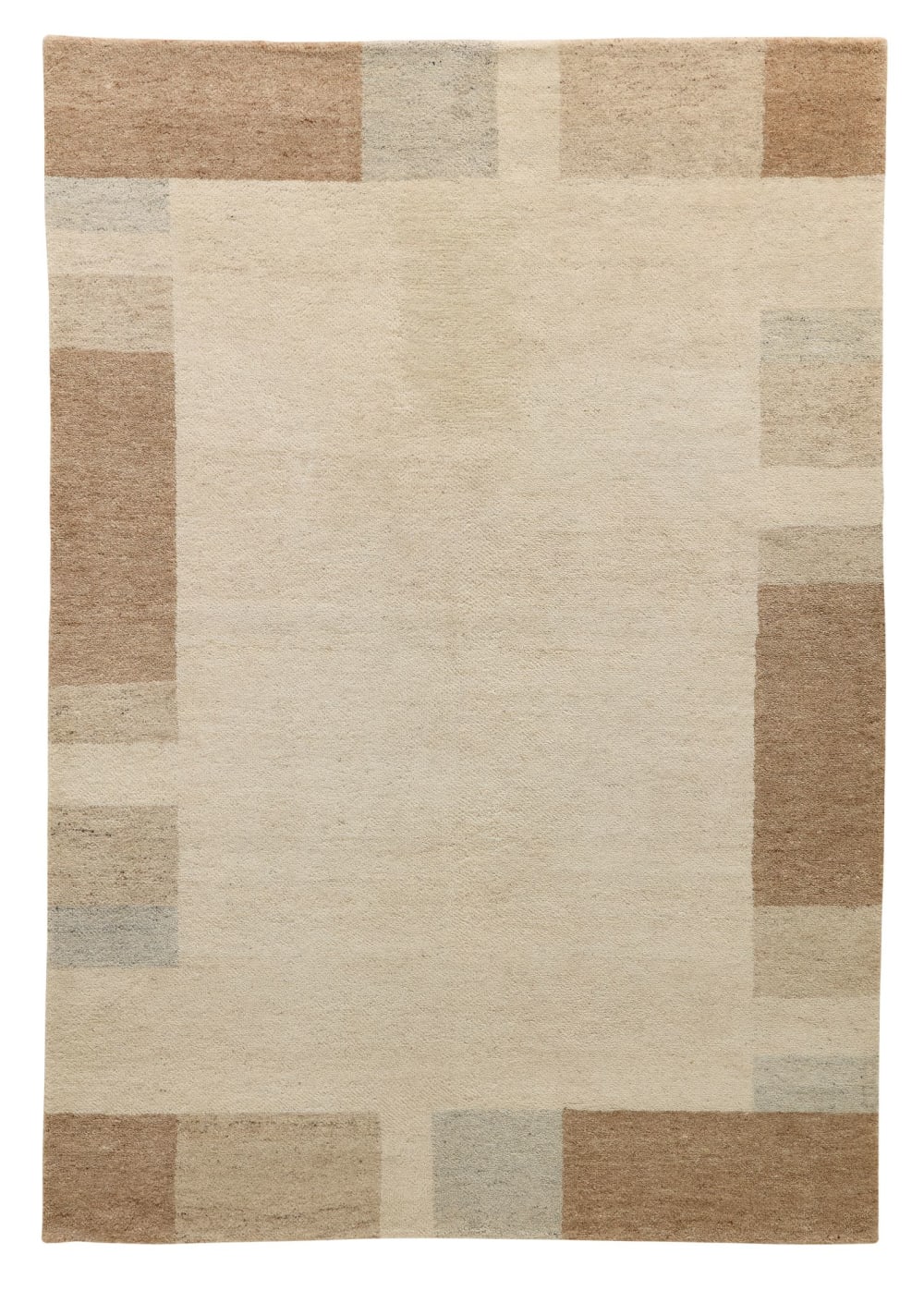 Natur Pur Handgeknüpfter Wohnzimmerteppich - Beige 250x350 cm style landhaus Beige Wolle