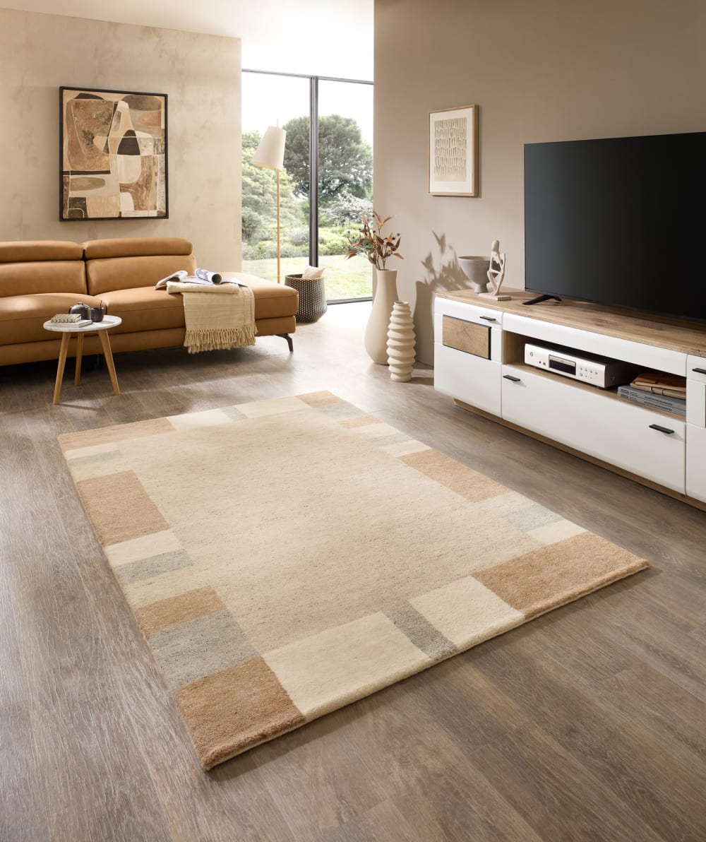 Handgeknüpfter Wohnzimmerteppich - Sand 70x140 cm - Maisons Du