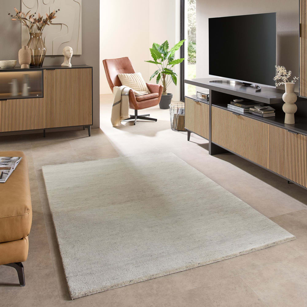 Tapis de salon noué à la main - gris clair 40x60 cm — vue 3