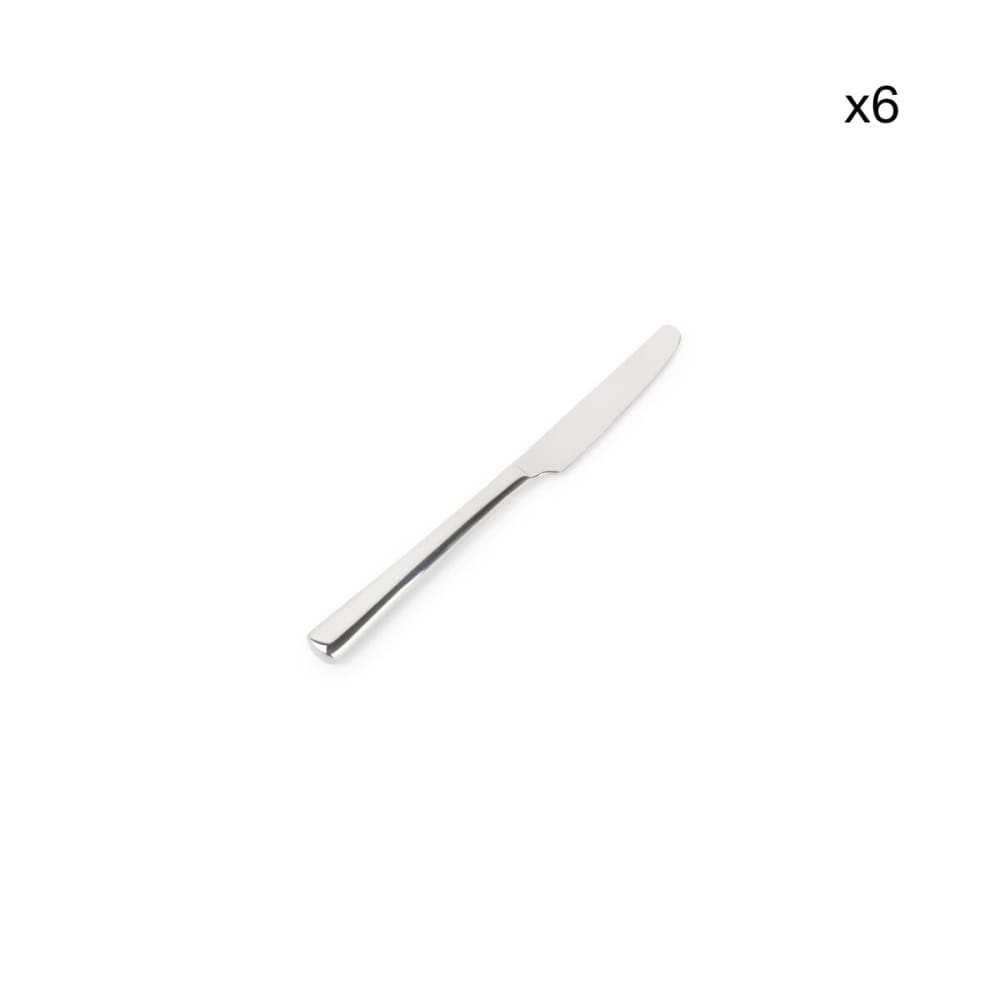 Lot de 6 couteau de table argent en métaux 22cm
