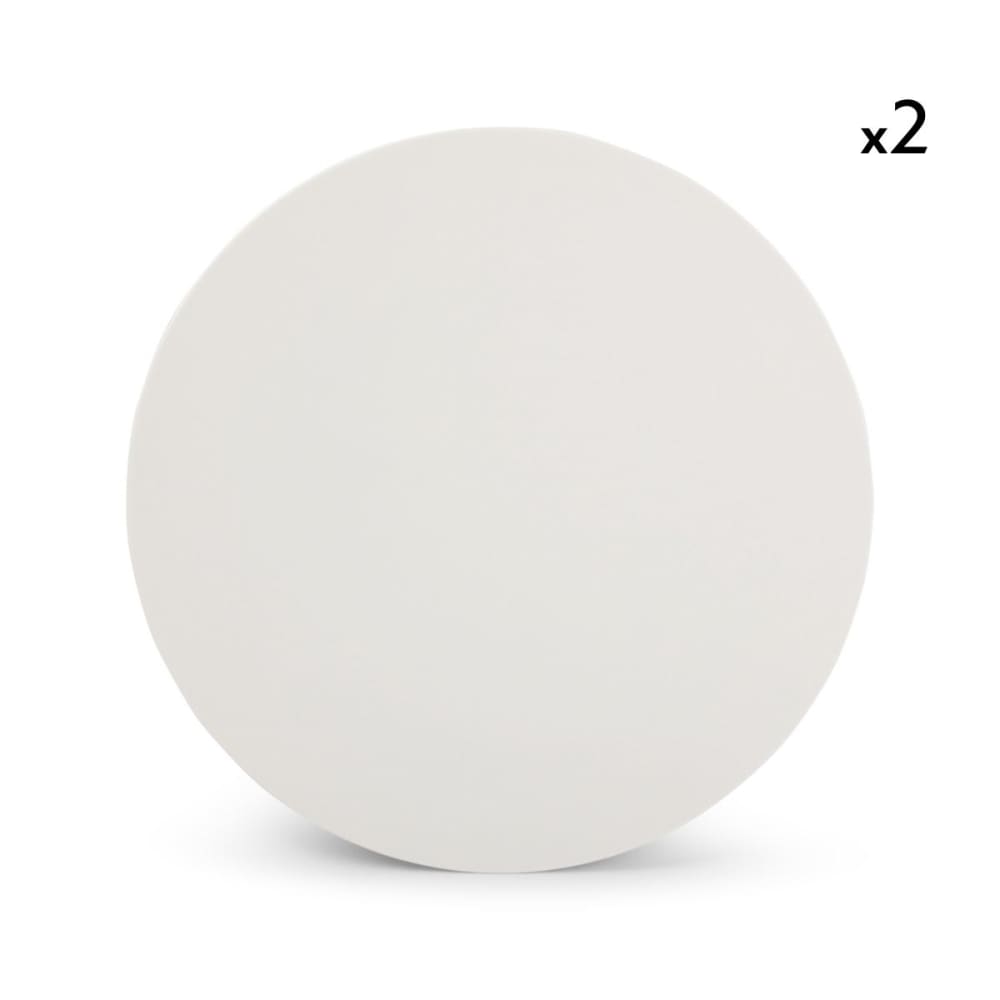 Lot de 2 assiettes blanc en porcelaine 32cm
