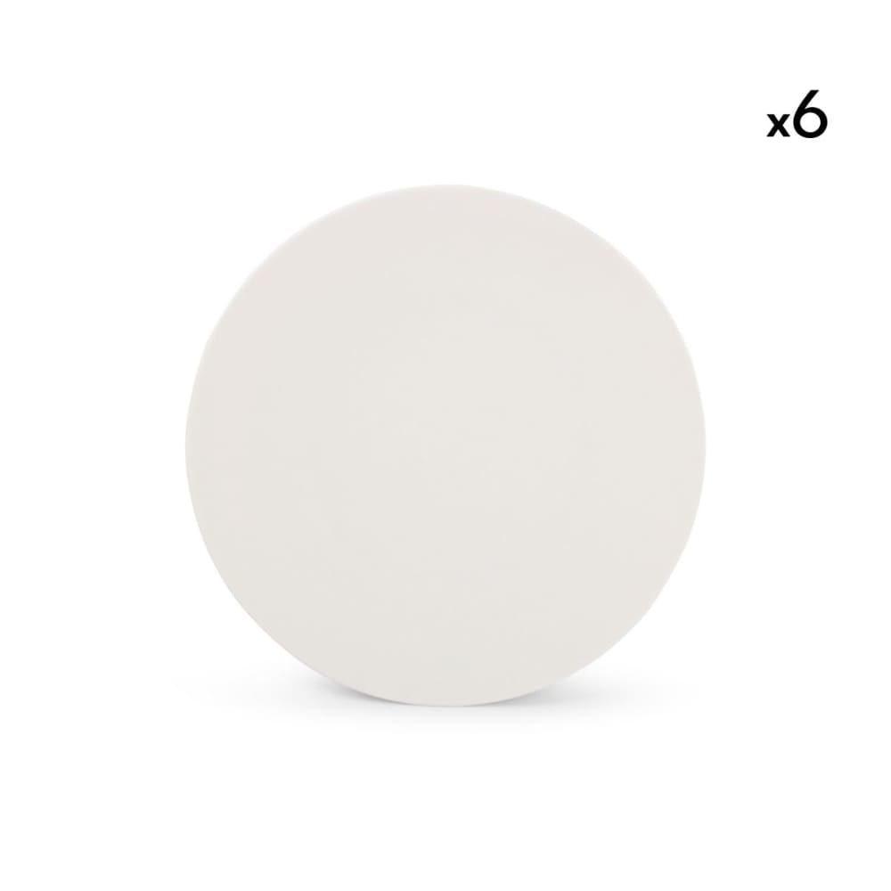 Lot de 3 assiettes beige en porcelaine 25cm