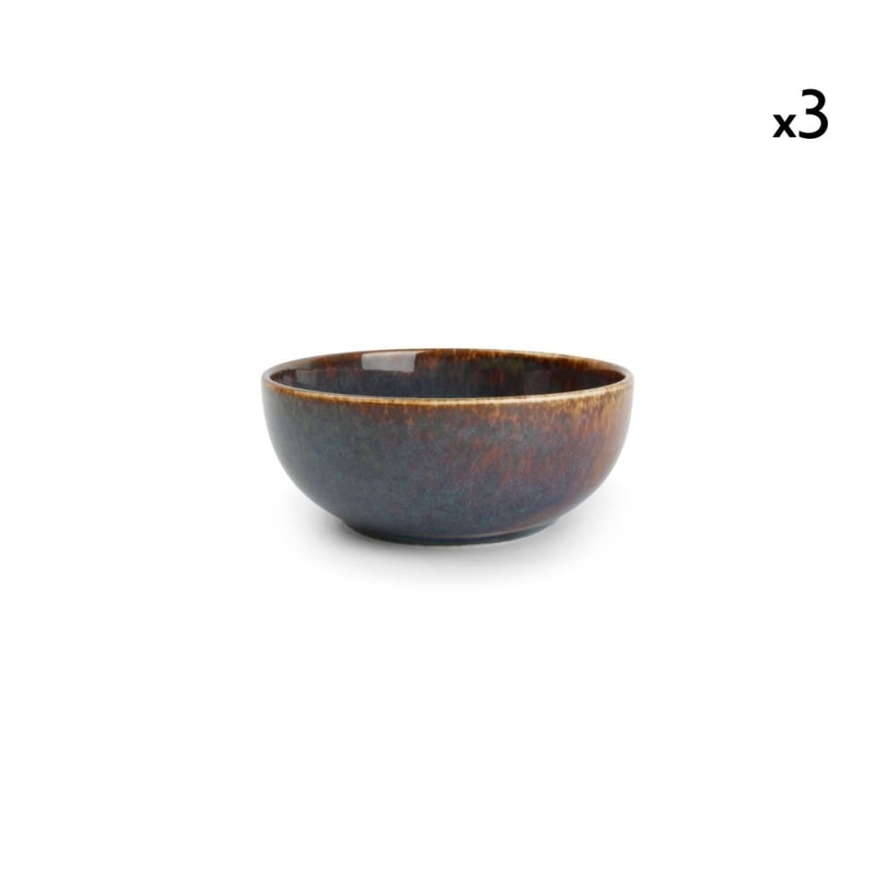 Lot de 3 bols vert en porcelaine 12xh5cm