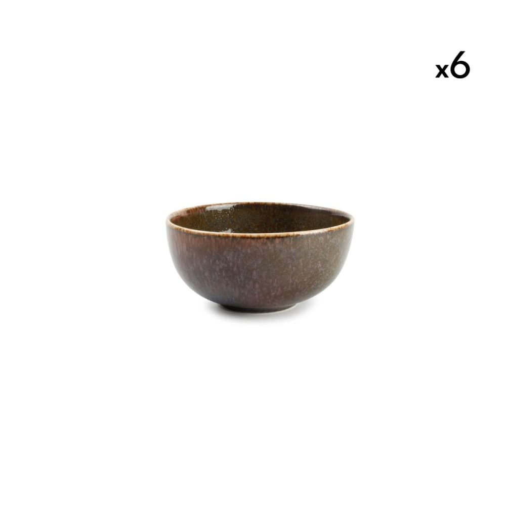Lot de 6 bols vert en porcelaine 10xh4,5cm