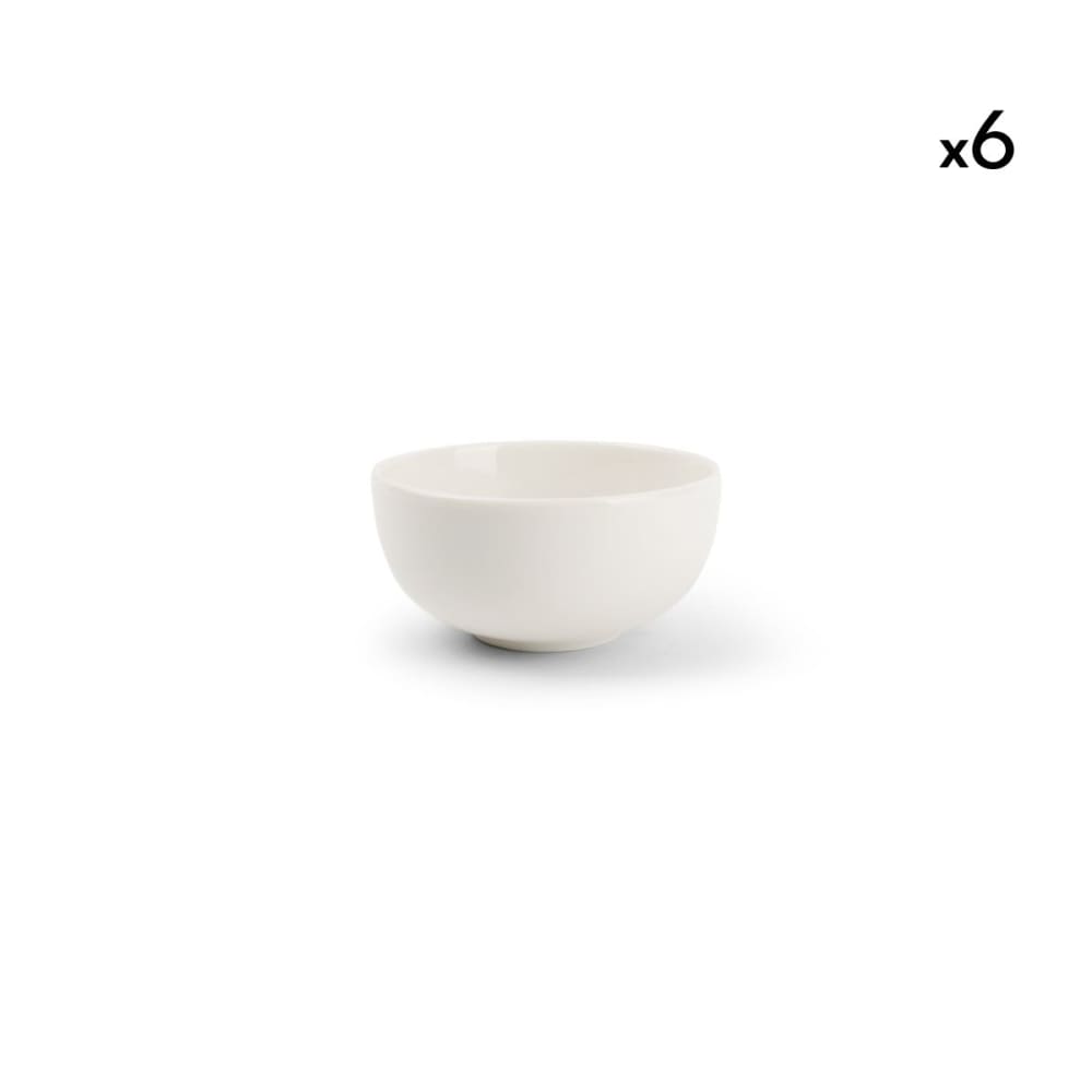 Lot de 6 bols blanc en porcelaine 10xh4,5cm